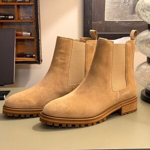 Quince Tan Ankle Boots